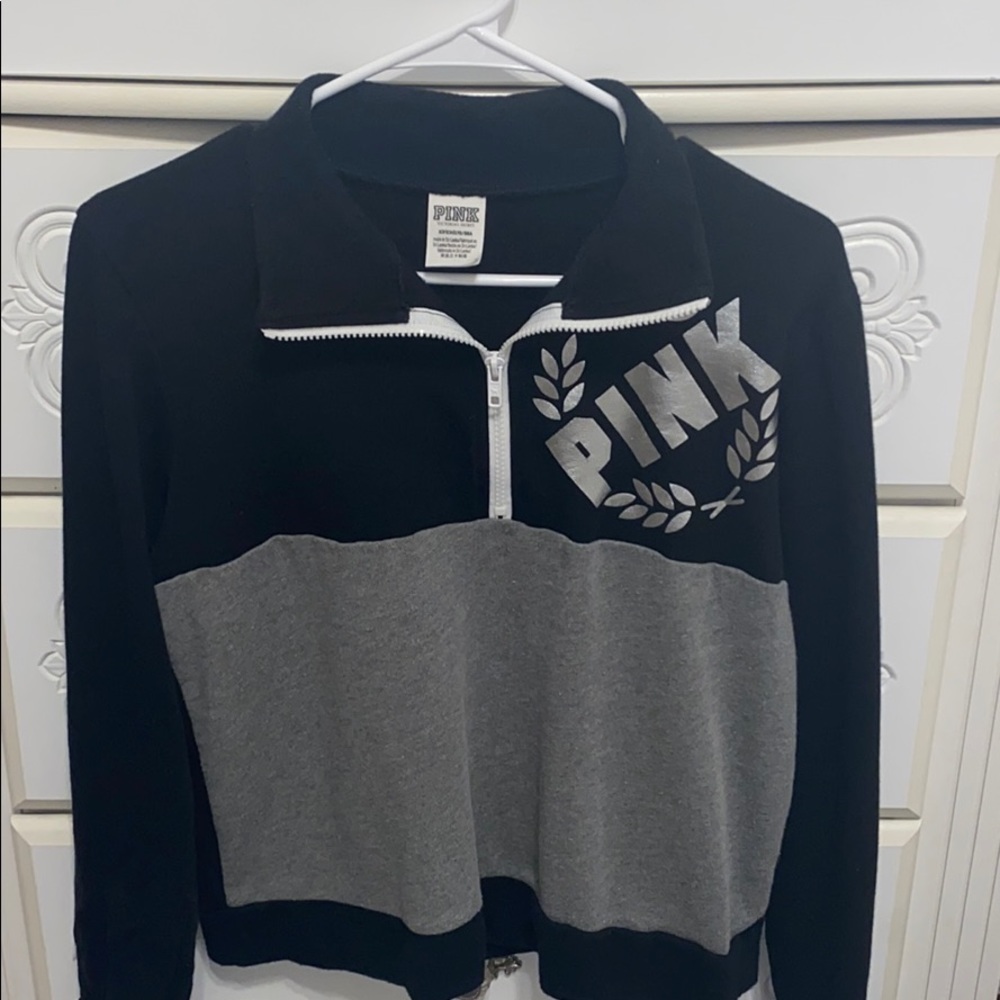 PINK sweatshirt half zip up